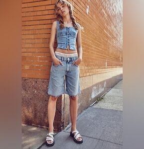 NWT Free People Bermuda Shorts Knee Length  Size 25